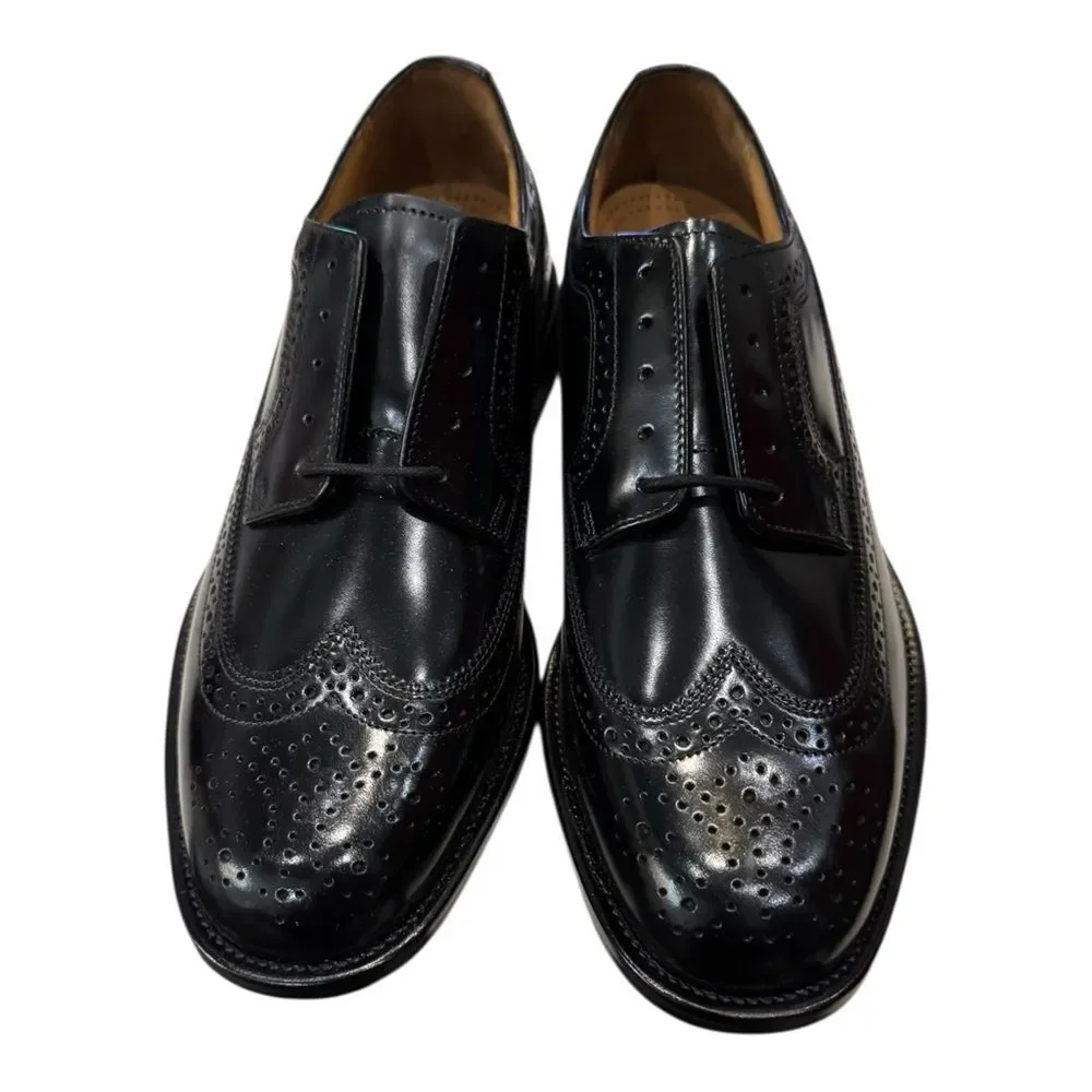 New Bostonian Black Leather Men's Oxford Dress Shoes 7.5